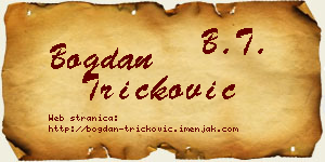 Bogdan Tričković vizit kartica